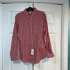 Brooks Brothers Red Fleece Red Plaid Blouse